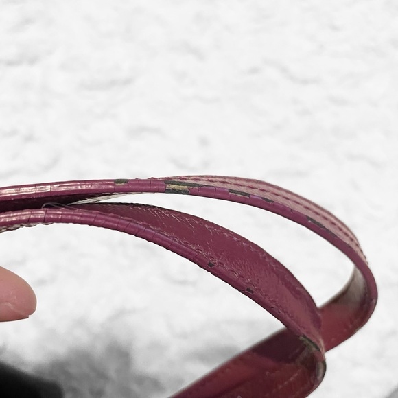 COACH Mia Patent Mini Maggie Raspberry Patent Leather Small Hobo Y2K Handbag - Picture 5 of 7